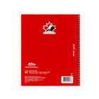 Hilroy - Cahier primaire Hockey Canada – 10 ½ po H x 8 ⅝ po l – Rouge/Noir-Feuilles lignées format collège