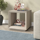 Hudson&Canal - Table d'appoint rectangulaire Evie  22" de largeur - Aulne blanc-Caractéristiques assemblage facile