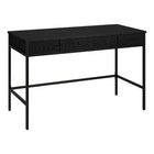 Hudson&Canal - Bureau Nolan 48" - Noir-Un design moderne du milieu du siècle pour votre bureau à domicile, votre dortoir ou votre bureau
