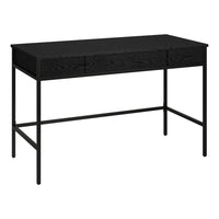 Hudson&Canal - Bureau Nolan 48" - Noir-Un design moderne du milieu du siècle pour votre bureau à domicile, votre dortoir ou votre bureau