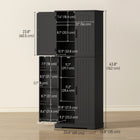 HOMCOM - Armoire de garde-manger 64 po avec étagères réglables - noir-Convient aux cuisines, salles à manger ou buanderies, offrant un rangement flexible 