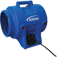 Matrix Industrial - Souffleur de 8" avec canette et conduite de 15'-Grilles en acier et 9 lames