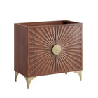 Modway - Daylight 36" Armoire à coiffeuse de salle de bain - Noyer-Armoire de toilette moderne pour salle de bain
