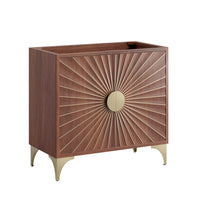 Modway - Daylight 36" Armoire à coiffeuse de salle de bain - Noyer-Armoire de toilette moderne pour salle de bain