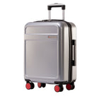 Air Canada - Magnum Valise de Cabine Rigide Pivotante de 20 po - Argent-Poignée de chariot rétractable verrouillable à bouton-poussoir