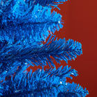 HOMCOM - Sapin de Noël artificiel fin - sapin de Noël crayon - bleu profond-Couleur : bleu profond 