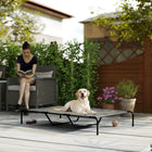 PawHut - Lit pour chien surélevé d’extérieur - 59,8 po L x 37 po l x 9,1 po H - gris-Convient aux grands chiens pesant jusqu’à 149 lb (67,5 kg) et mesurant au maximum 48 po (122 cm) de long 