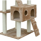 PawHut - Arbre à chat grand 70,5 po - beige-Équipé d’échelles pour que le chat puisse monter et descendre, et de jouets suspendus pour plus de plaisir 