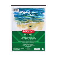 Derwent - Academy Bloc a surface texturee pour aquarelle, 9 po l x 12 po H-Bloc pour aquarelle 