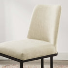 Modway - Amplify Base de traîneau Tissu rembourré Fauteuil d’appoint de salle à manger - Noir beige-Assemblée requise