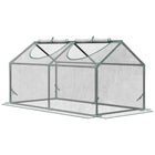 Outsunny - serre tunnel mini portable 47 po L x 23,6 po l x 23,6 po H avec 2 fenêtres- Serre avec structure en tubes d’acier de haute qualité  
