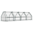 Outsunny - serre portable mini 12 pi x 3 pi x 3 pi, transparent- Serre avec tubes en acier de haute qualité et housse en plastique  
