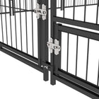 PawHut - chenil pour chien d’extérieur 6,9 pi L x 6,9 pi l x 5 pi H avec auvent et gamelles rotatives-Tous les matériaux sont durables 