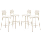 Zuo - Zeal Tabouret de bar - Gris pâle/Beige - Ensemble de 4-Design ergonomique