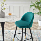 Modway - Cordial Tissu Tabourets de bar - Sarcelle - Ensemble de 2-Capsules de pied non marquées