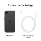 Apple - iPhone 16e - 256 Go - Noir - Bell et Virgin Plus-Confidentialité – Utilisez Face ID pour déverrouiller votre appareil, vous connecter et payer en toute sécurité.