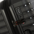 Air Canada - Jasper Valise Rigide Pivotante de 24 po - Noir-Poignée de chariot rétractable verrouillable à bouton-poussoir