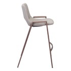 Zuo - Desi Tabouret de comptoir - Beige/Noyer - Ensemble de 2-Dimensions: 20,7 po L x 20,3 po L x 35,6 po H