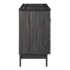 Modway - Render 48" Meuble de salle de bain à double lavabo - Noir charbon-Tiroirs à extension complète