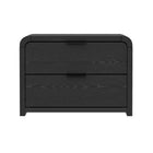 Manhattan Comfort - Table de nuit moderne Grace 28" à 2 tiroirs - Noir-Table de nuit aux lignes épurées fabriquée en bois manufacturé pour un look de chambre moderne et chaleureux