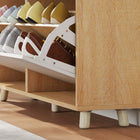 HOMCOM - Armoire à chaussures avec 4 tiroirs basculants - bois naturel-Patins antidérapants pour protéger votre sol des rayures 
