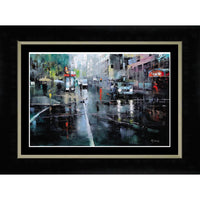 Montreal Rain - Impression encadree - 32" x 36"-Impression d'art de haute qualité avec passe-partout et encadrement professionnel