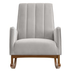 Modway - Sway Performance Velvet Fauteuil berçant - Gris clair-Rembourrage en mousse dense