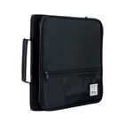 Hilroy - Classeur utilitaire à fermeture à trois anneaux éclair de 2 po, noir/gris-Fermeture complète à glissière pour garder les documents et les fournitures bien en place lors du transport