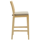 Modway - Ovard Bois et rotin Tabouret de comptoir - Naturel-Tissu d’ameublement