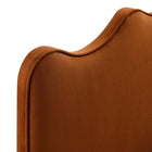 Modway - Athena Velours de performance résistant aux taches Tête de lit Queen size, Rouille-7
