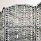 HOMCOM - Séparateur de pièce autoportant 4 panneaux tressé à la main pour bureau à domicile ou chambre - gris mélangé-Matériaux : Polypropylène, bois de pin  
