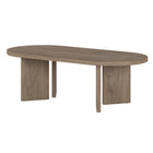 Hudson&Canal - Table basse ovale Alma (48 po de largeur) - Chêne gris vieilli-Le plateau de table a une capacité de poids de 60 lb