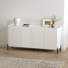 Manhattan Comfort - Buffet Moderne Abbey 170 cm - Blanc-Comprend 4 portes à fermeture douce avec 4 espaces d'étagères réglables