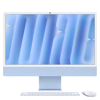 Apple - iMac 24 po - Puce M4 - GPU 10 cœurs - 256 Go SSD - Mémoire unifiée 16 Go - Bleu - Français-S’harmonise à votre espace: Avec sa finesse prodigieuse et ses sept couleurs pimpantes, cet ordinateur de bureau tout-en-un donne du style à n’importe quel espace.