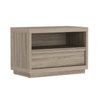Manhattan Comfort - Table de nuit contemporaine Navis 32" à 1 tiroir - Chêne naturel-Les glissières de tiroir lisses assurent une ouverture et une fermeture sans effort