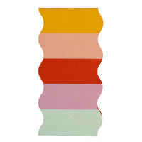 General Supply Goods + Co - Bloc-notes ondulé -Forme découpée ondulée avec bords colorés superposés