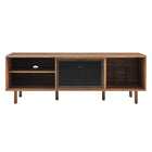 Modway - Kurtis 67 po Meuble à disques TV et vinyle, Noyer-Capacité de poids : 200 lb.