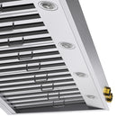 KUCHT KRH600-GL-C 60 po Hotte murale - avec commandes numériques - 1200 CFM - Acier inoxydable/Or-2 conduits ronds de 8 po pour de meilleures performances et une plus grande efficacité de ventilation