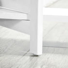 HOMCOM - Séparateur de pièce autoportant 4 panneaux avec étagère de présentation pour bureau à domicile - blanc-Matériau : Bois de paulownia 
