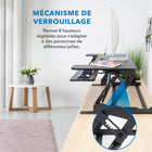 Mount-It! - Convertisseur de bureau debout de 36 po de largeur avec vérin à gaz, noir-Dimensions (bureau) : 36,2 po x 21,1 po