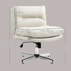 HOMCOM - Fauteuil de bureau sans accoudoirs à piètement croisé - gris clair-La fonction d’inclinaison permet de se balancer d’avant en arrière pour se détendre 