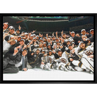 Boston Bruins 20x29 2011 Stanley Cup - Toile encadree - 31" x 22"-Impression sur toile de qualité supérieure avec bordures enveloppées
