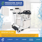 Mobile Patient Lift - Freedom Aqua - Soulève-patient de transfert imperméable sans sangle - portable-Cadre portable et léger facilitant le transport et le rangement