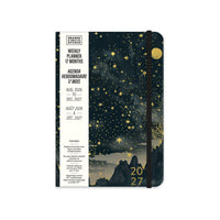 Orange Circle Studio - 2027 Agenda relié - Midnight Skies - 5.7" x 8.2" - Couleur assortie - Bilingue-Avec des pages mensuelles et hebdomadaires