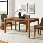 Modway - Alba Extensible Table à manger, Noyer-Motif chevron
