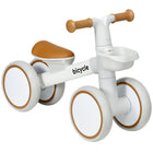 Qaba - Vélo d'équilibre bébé avec siège réglable - marron-Apprend aux enfants à pousser, se tenir debout et marcher avec confiance 