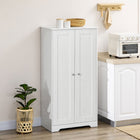 HOMCOM - Armoire de rangement 27,6 po L - blanc-Conception anti-basculement pour plus de sécurité et de stabilité 