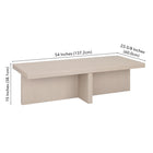 Hudson&Canal - Table basse rectangulaire Elna de 137 cm de largeur, , blanc aulne-9