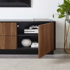 Modway - Holden 63 po Meuble TV, Noyer noir-2 Portes articulées