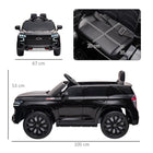 Aosom - voiture électrique pour enfant 12v licenciée chevrolet tahoe - noir-Batterie 12V 7Ah offrant jusqu’à 50 minutes d’utilisation avec une charge complète 